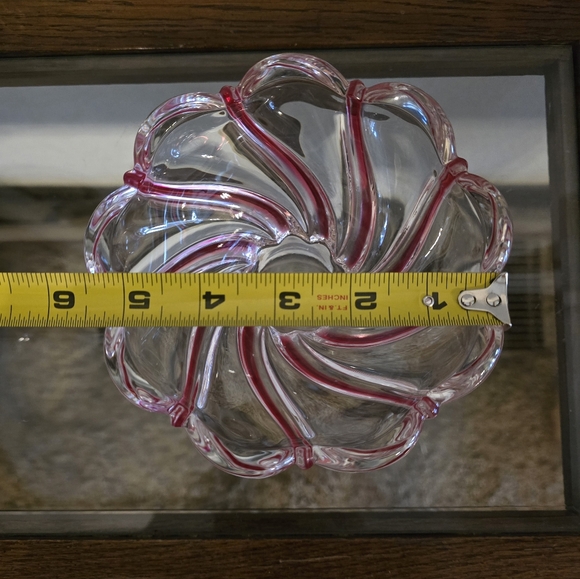 Mikasa peppermint swirl candy dish - Picture 4 of 8